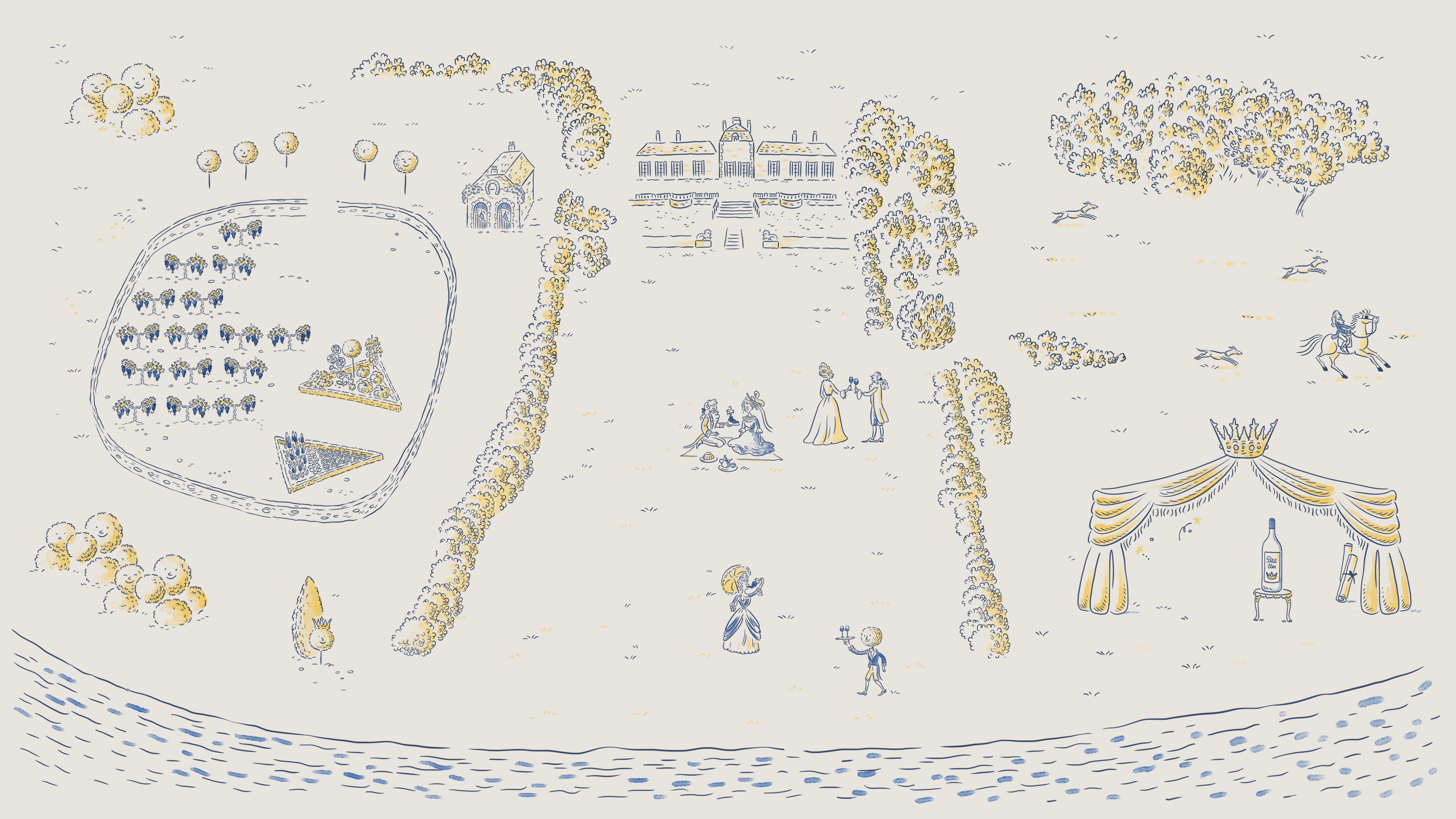 A Walled Garden illustration background